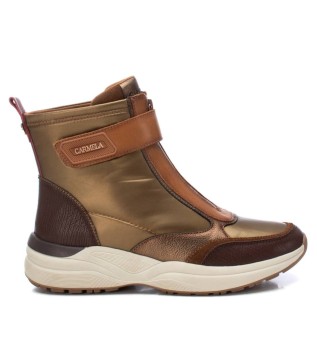 Botins em pele 161962 castanho