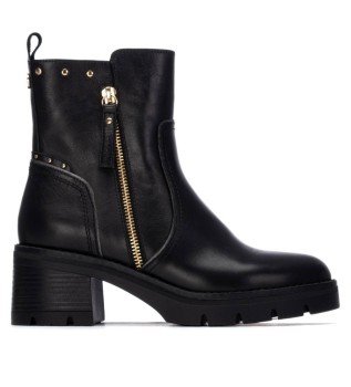 Bottines en cuir 162572 noir