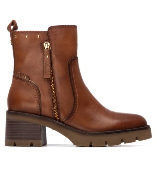 Leather ankle boots 162572 brown