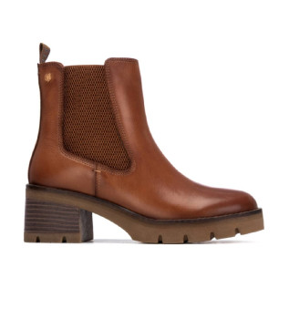 Leder-Stiefeletten 162573 braun