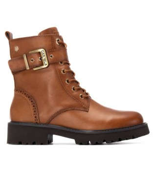 Stivaletti in pelle marrone 162598