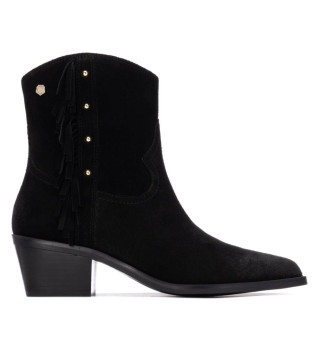 Spaltlederstiefel 162663 schwarz