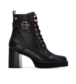 Bottines en cuir 162687 noir