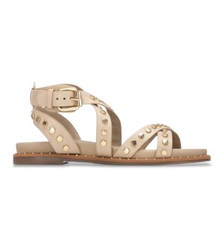 Beige 162393 Leather Sandals