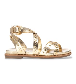 Gold 162393 Leather Sandals