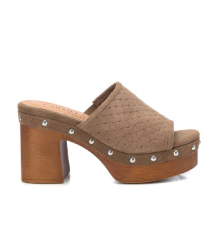 Sandlias em pele 160605 taupe