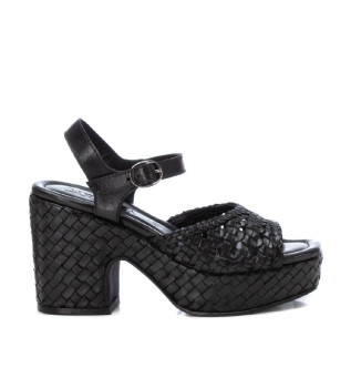 Sandalias de Piel 161637 negro