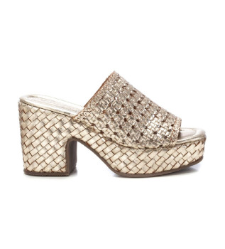 Sandalias de piel 162223 dorado