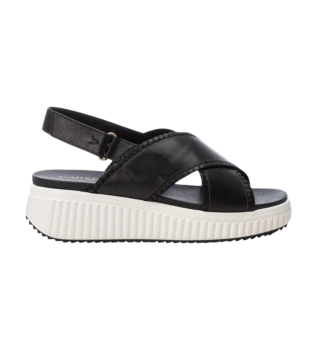 Sandalias de Piel 162244 negro