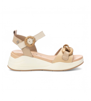 Sandaler i läder 162331 beige