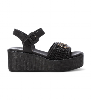 Sandalias de Piel 162360 negro