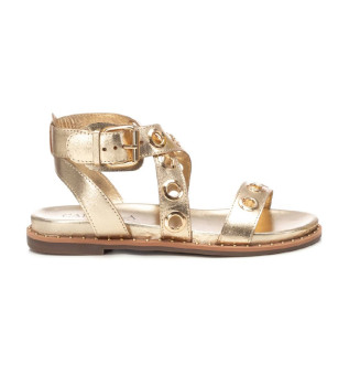 Sand�lias em pele 162389 douradas