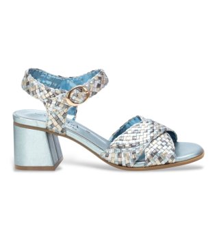 Leather Sandals 162192 blue