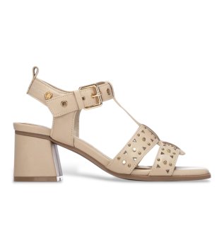 Sand�lias em pele 163251 bege