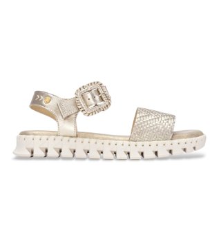 Sandales en cuir 163266 dor�