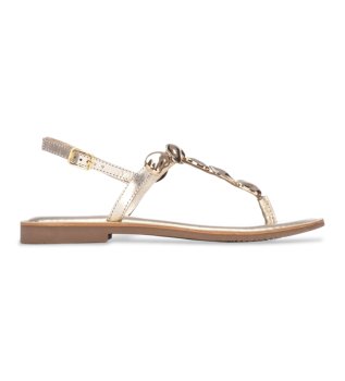 Sandaler i l�der 163293 gylden