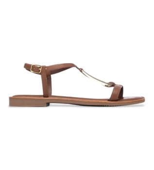 Sand�lias de couro 163295 castanho