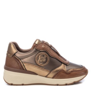 Zapatillas de piel 161830 taupe