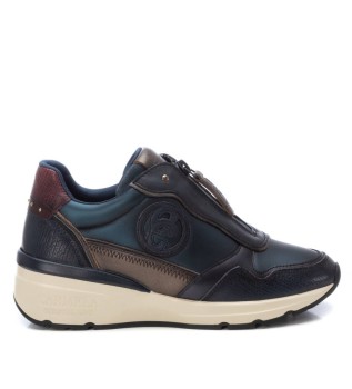 Sneakers i lder 161830 marinbl