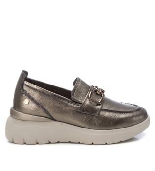 Mocassini in pelle 161837 argento