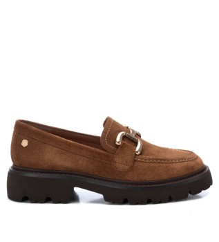 Leather moccasins 161952 brown