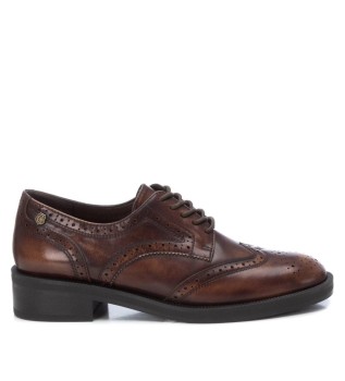 Skórzane mokasyny 161964 brązowe