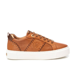 Sneakers in pelle 162057 marrone