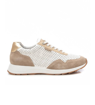 Baskets en cuir 162151 beige