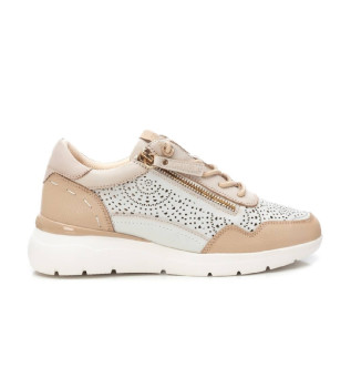 Baskets en cuir 162274 beige