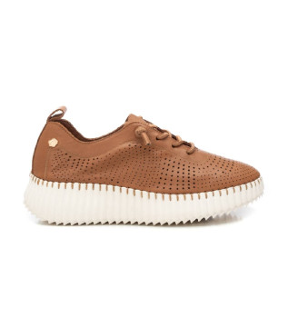 Sneakers in pelle 162369 marrone