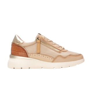 Sneakers i lder 162430 beige