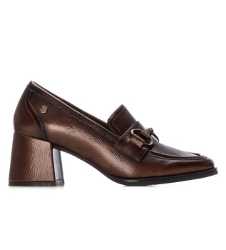 Sapatos de couro 162536 castanho