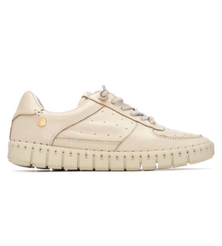 Leather Sneakers 163102 beige