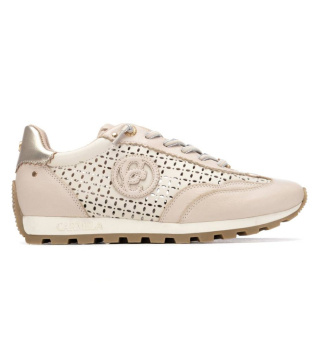 Leather Sneakers 163113 beige