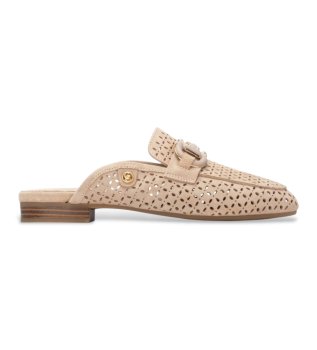 Sapatos de couro 163138 bege