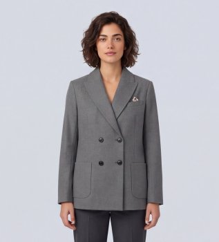 Blazer cruzado cinza