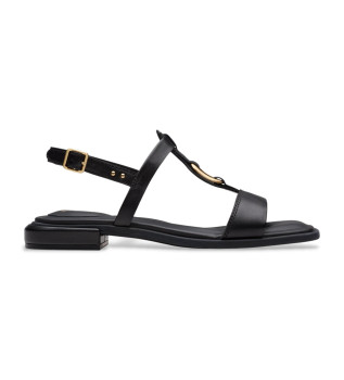 Sandali Ariany Sling in pelle nera