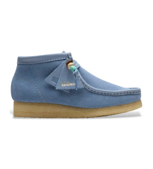 Botas de couro azul Wallabee
