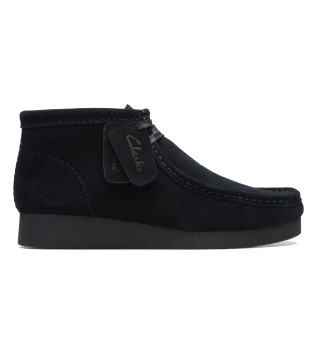 Botins em pele Wallabee preto