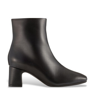 Fernie Zip Leather Ankle Boots noir