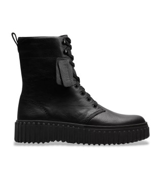 Torhill Style Leather Ankle Boots noir