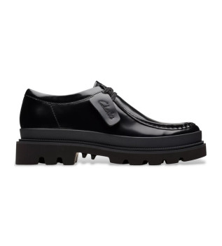Badell Seam mocassins de couro preto