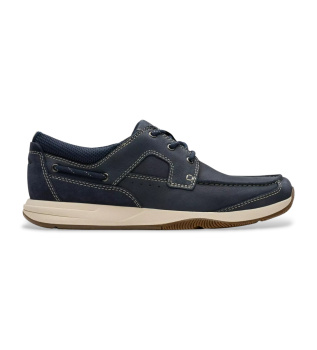 Sailview Lace leren bootschoenen marine