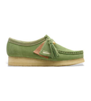 Chaussures en cuir vert Wallabee