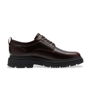 Badbury Lace chaussures en cuir marron
