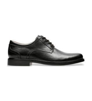Sapatos de couro Un Aldric Lace preto