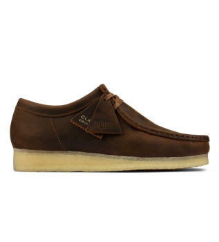 Sapatos de couro Wallabee castanhos