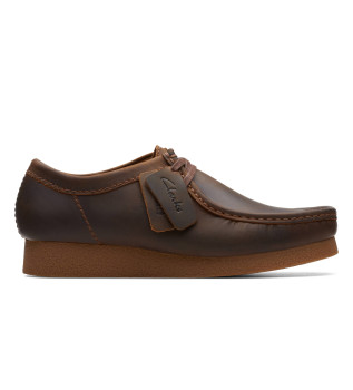Brązowe skórzane buty Wallabee EVO