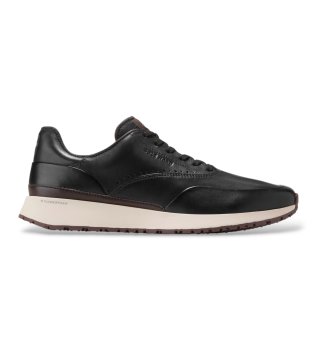 Grandpro Luxe Mile black leather sneakers
