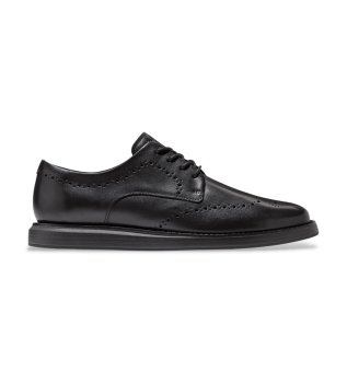 Black Grand Neoclassic Flexcraft Wingtip Oxford Leather Shoes